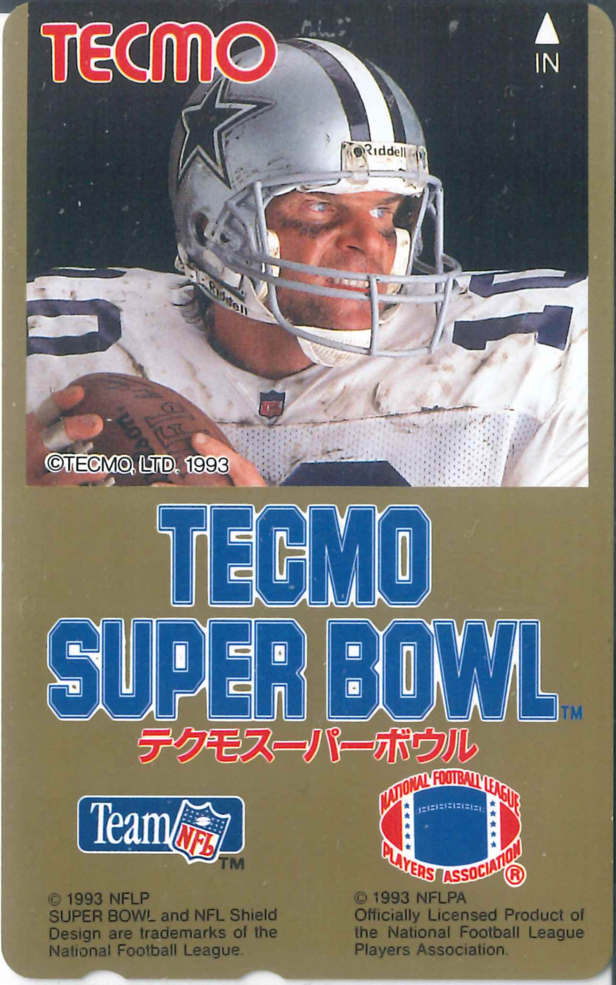 Telephone card for Tecmo Super Bowl (1993) (Tecmo, 1993)