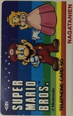 Telephone card for Super Mario Bros. — Telephone Card (Rainbow Stripes) (Nagatanien, 1986)