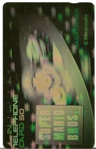 Telephone card for Super Mario Bros. — Holographic Telephone Card (Dark) (Nagatanien, 1986)