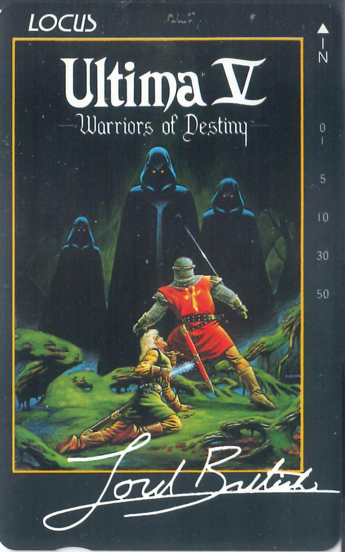 Telephone card for Ultima V: Warriors of Destiny (Origin Systems, 1990)